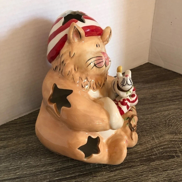 Holiday Cat  Tealight Holder - Picture 7 of 12